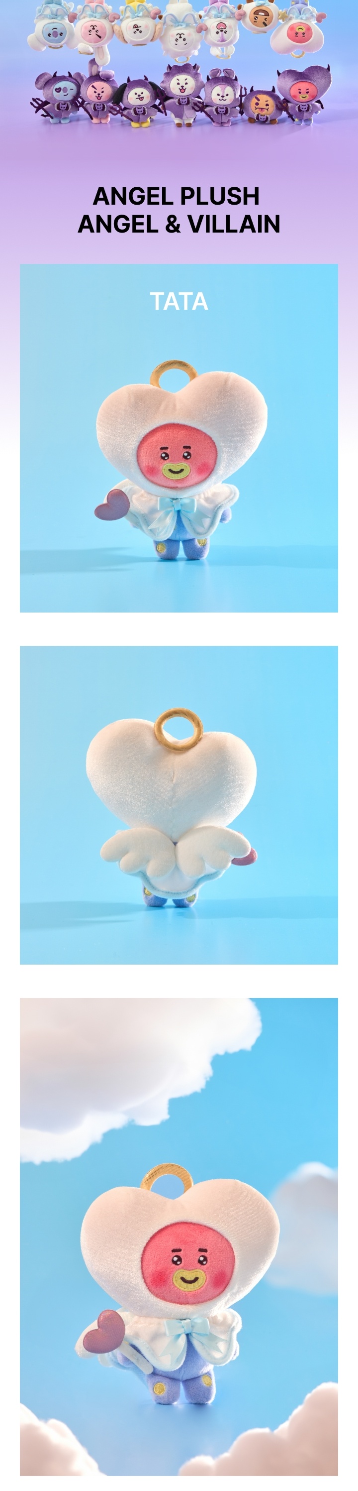 bt21 angel plush angel & villain 1