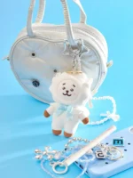 bt21 angel plush keyring angel & villain rj 1
