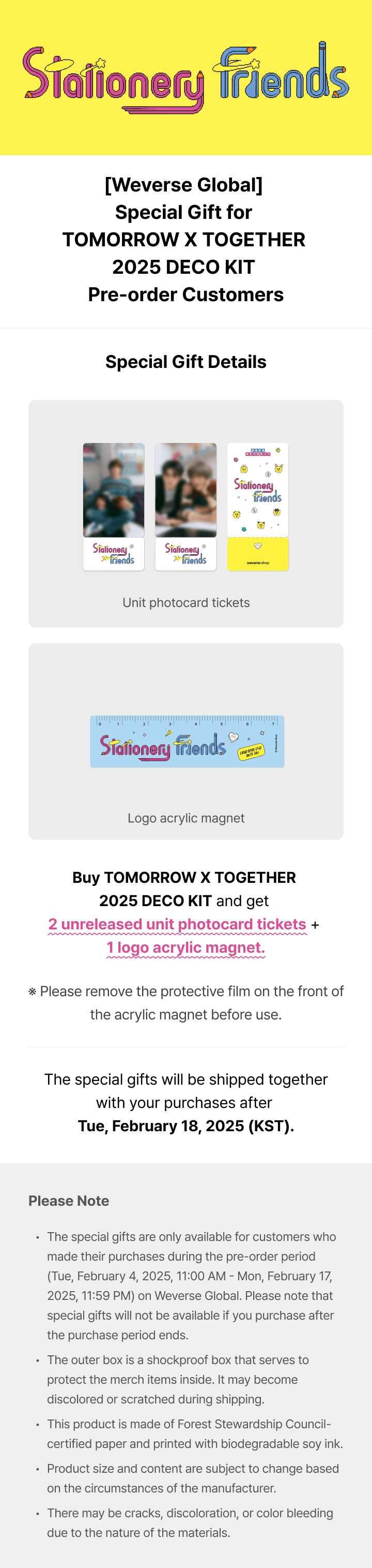 txt | tomorrow x together 2025 deco kit